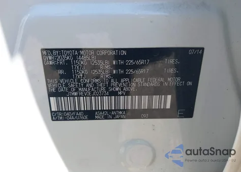 2014 Toyota Rav4 Xle from USA, damaged, VIN JTMWFREV0EJ023734